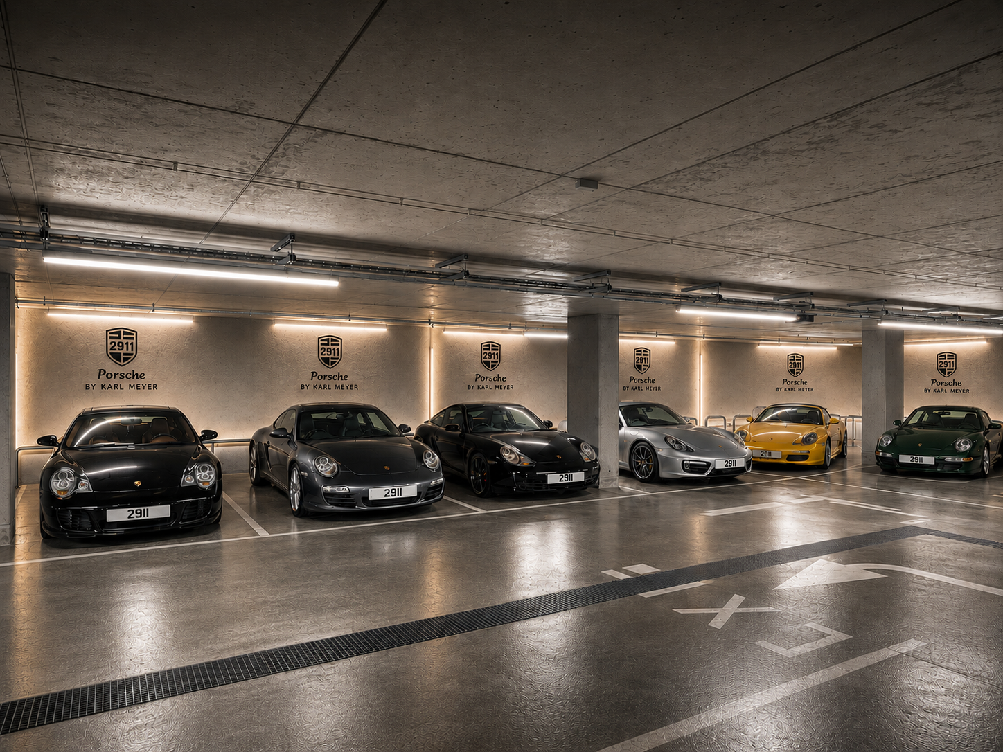 The 2911 showroom - a preparation space for Porsche cars